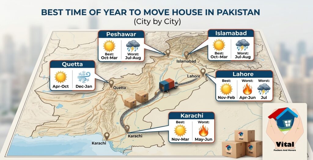 Best Time of Year to Move House in Pakistan (City by City)